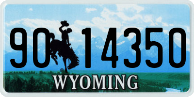 WY license plate 9014350