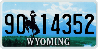 WY license plate 9014352