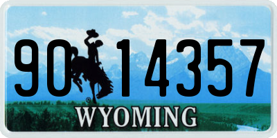 WY license plate 9014357