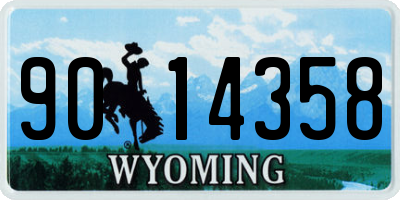 WY license plate 9014358