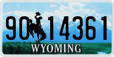 WY license plate 9014361