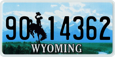 WY license plate 9014362
