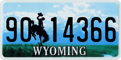 WY license plate 9014366