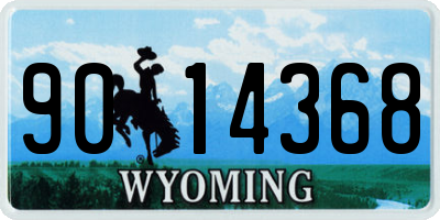 WY license plate 9014368