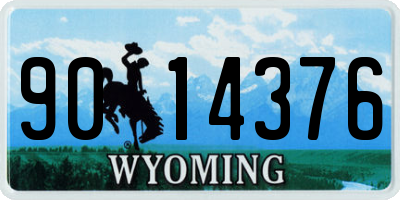 WY license plate 9014376