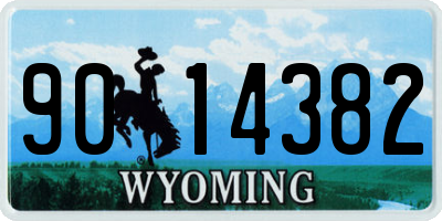 WY license plate 9014382
