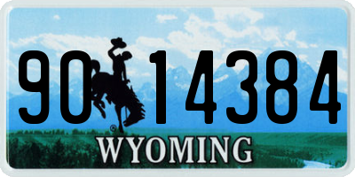 WY license plate 9014384