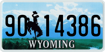 WY license plate 9014386