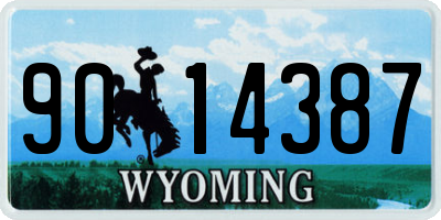 WY license plate 9014387