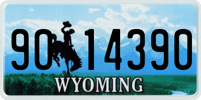 WY license plate 9014390