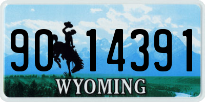 WY license plate 9014391