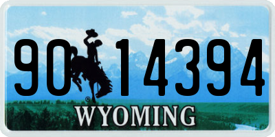 WY license plate 9014394