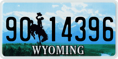 WY license plate 9014396