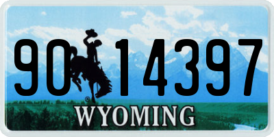 WY license plate 9014397