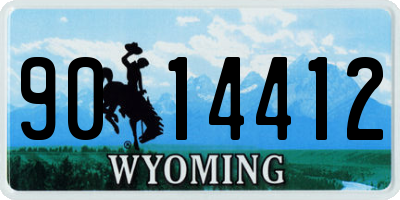 WY license plate 9014412