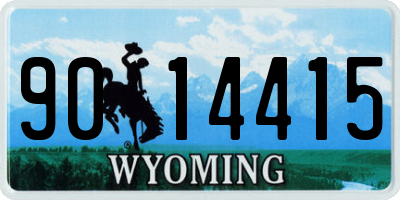 WY license plate 9014415