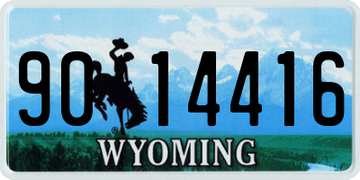 WY license plate 9014416