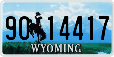 WY license plate 9014417