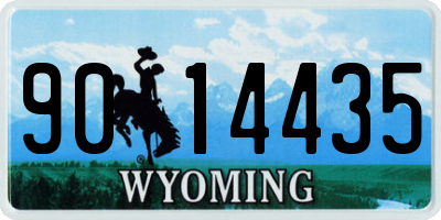 WY license plate 9014435