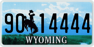 WY license plate 9014444