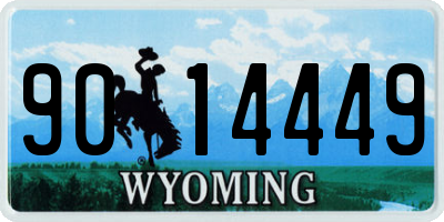 WY license plate 9014449