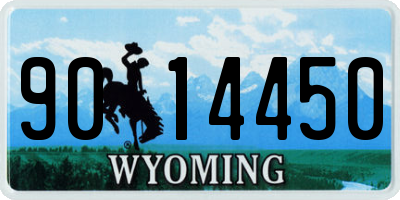 WY license plate 9014450