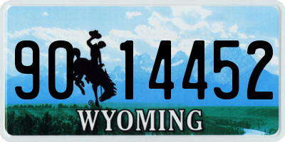 WY license plate 9014452