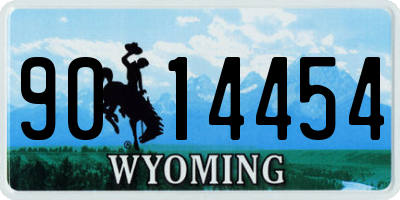 WY license plate 9014454