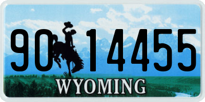 WY license plate 9014455