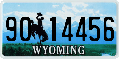 WY license plate 9014456