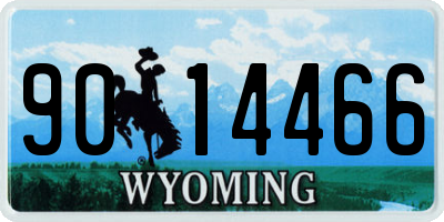 WY license plate 9014466