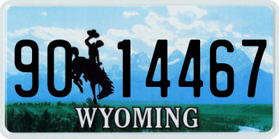 WY license plate 9014467