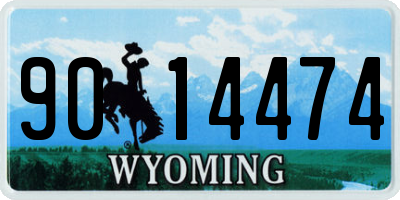 WY license plate 9014474