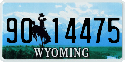 WY license plate 9014475