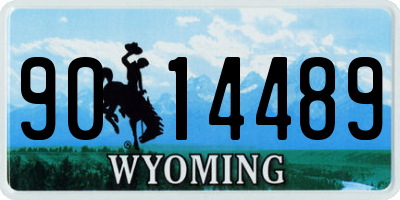WY license plate 9014489