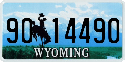 WY license plate 9014490