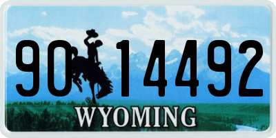 WY license plate 9014492