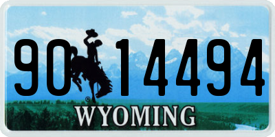 WY license plate 9014494