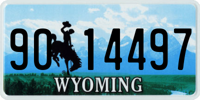 WY license plate 9014497