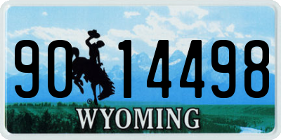 WY license plate 9014498