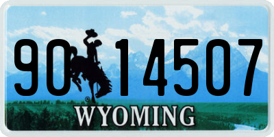 WY license plate 9014507