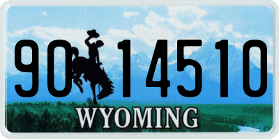 WY license plate 9014510