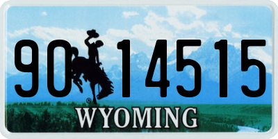 WY license plate 9014515