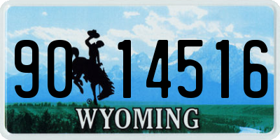WY license plate 9014516