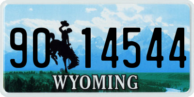 WY license plate 9014544