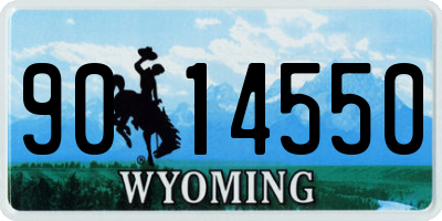 WY license plate 9014550