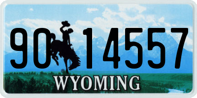 WY license plate 9014557