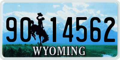 WY license plate 9014562