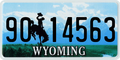 WY license plate 9014563