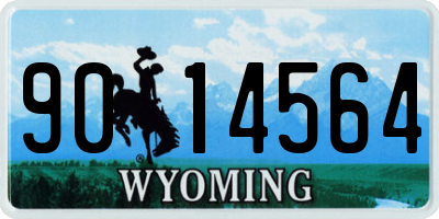WY license plate 9014564